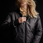 Insulated Zip Front Hoody in Black | James Perse Los Angeles
