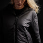 Insulated Zip Front Hoody in Black | James Perse Los Angeles