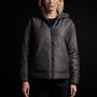 Insulated Zip Front Hoody in Black | James Perse Los Angeles