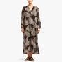 Palm Print Maxi Shirt Dress In Platinum | James Perse Los Angeles