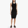 Satin Trim Rib Tank Dress in Black | James Perse Los Angeles