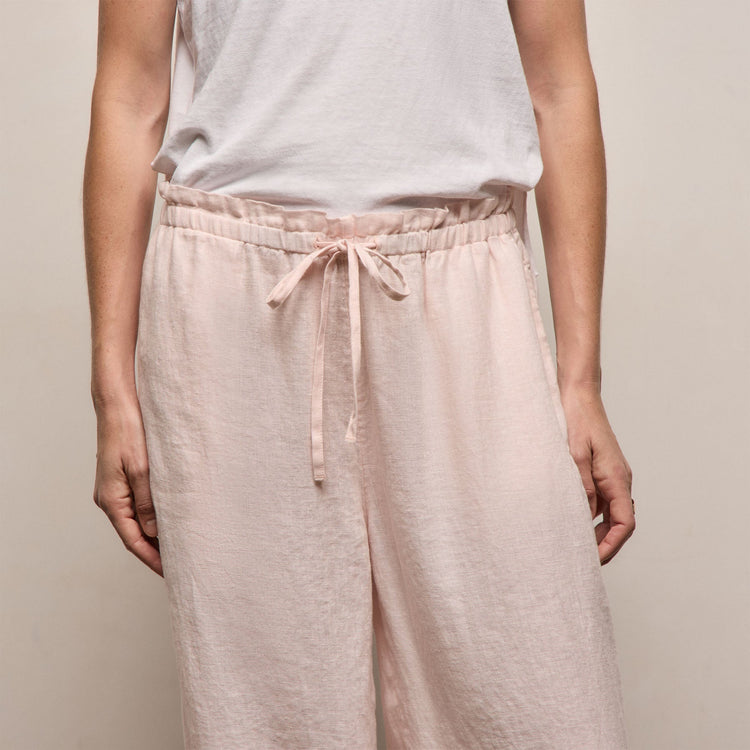 Linen Pant in Light Rose Quartz | James Perse Los Angeles