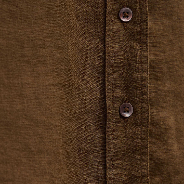 Linen Oversized Shirt in Cocoa | James Perse Los Angeles