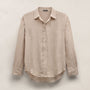 Linen Oversized Shirt in Stone | James Perse Los Angeles