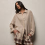 Linen Oversized Shirt in Stone | James Perse Los Angeles