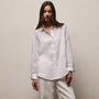 Linen Oversized Shirt in White | James Perse Los Angeles