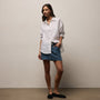 Linen Oversized Shirt in White | James Perse Los Angeles