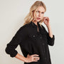 Casual Linen Shirt In Black | James Perse Los Angeles