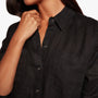 Linen Pocket Shirt In Black | James Perse Los Angeles