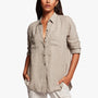 Linen Pocket Shirt In Dapple | James Perse Los Angeles