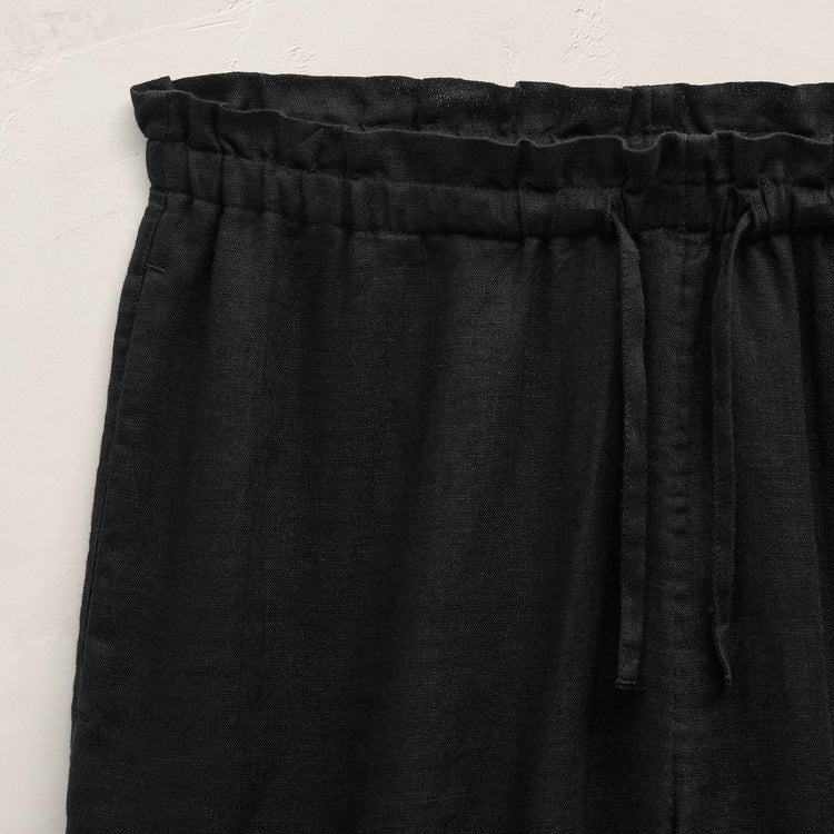 Linen Short in Black | James Perse Los Angeles
