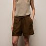 Linen Short in Cocoa | James Perse Los Angeles