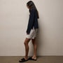 Linen Short in White | James Perse Los Angeles