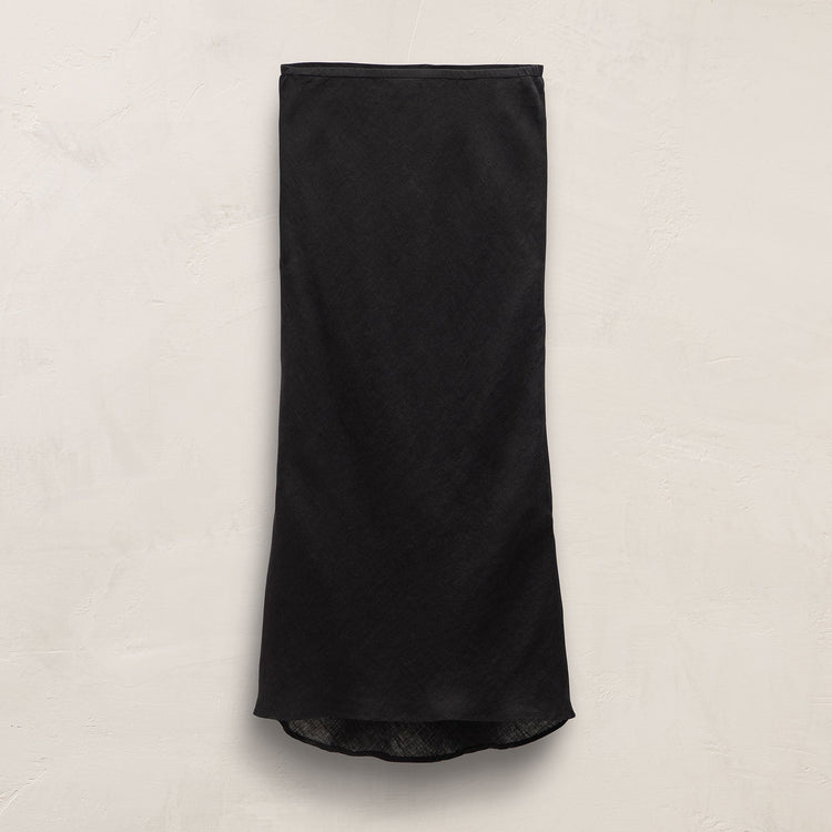 Linen Skirt in Black | James Perse Los Angeles