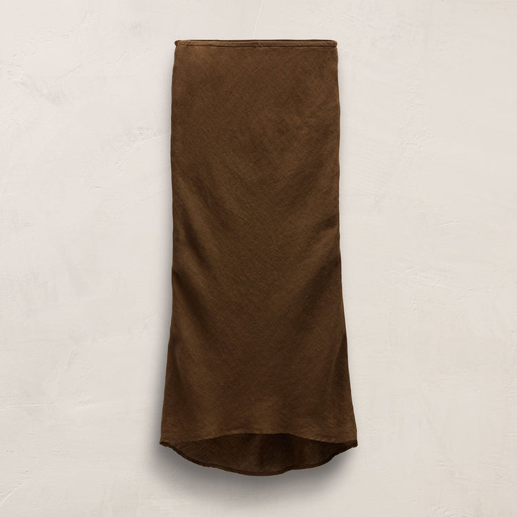 Linen Skirt in Cocoa | James Perse Los Angeles