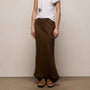 Linen Skirt in Cocoa | James Perse Los Angeles