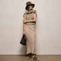 Linen Skirt in Stone | James Perse Los Angeles