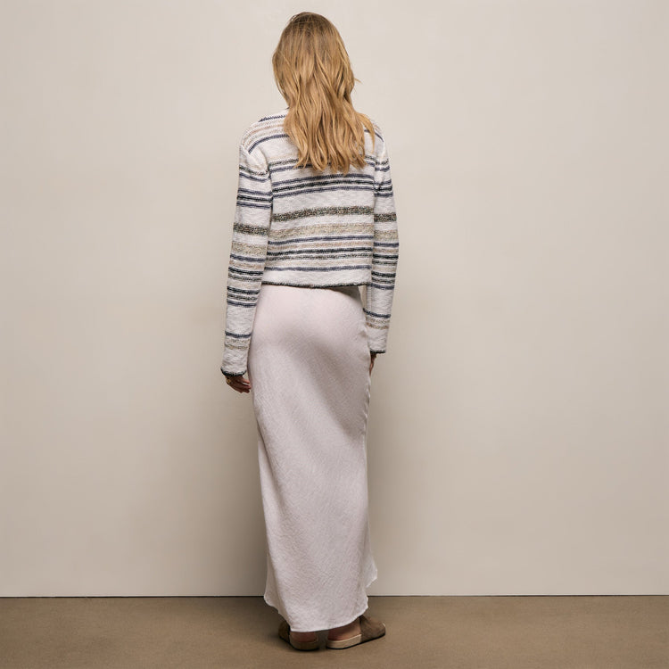 Linen Skirt in White | James Perse Los Angeles