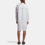Linen Military Shirt Dress In White | James Perse Los Angeles