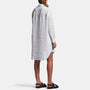 Linen Military Shirt Dress In White | James Perse Los Angeles