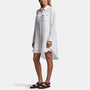 Linen Military Shirt Dress In White | James Perse Los Angeles