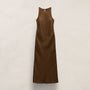 Linen Halter Maxi Dress in Cocoa | James Perse Los Angeles