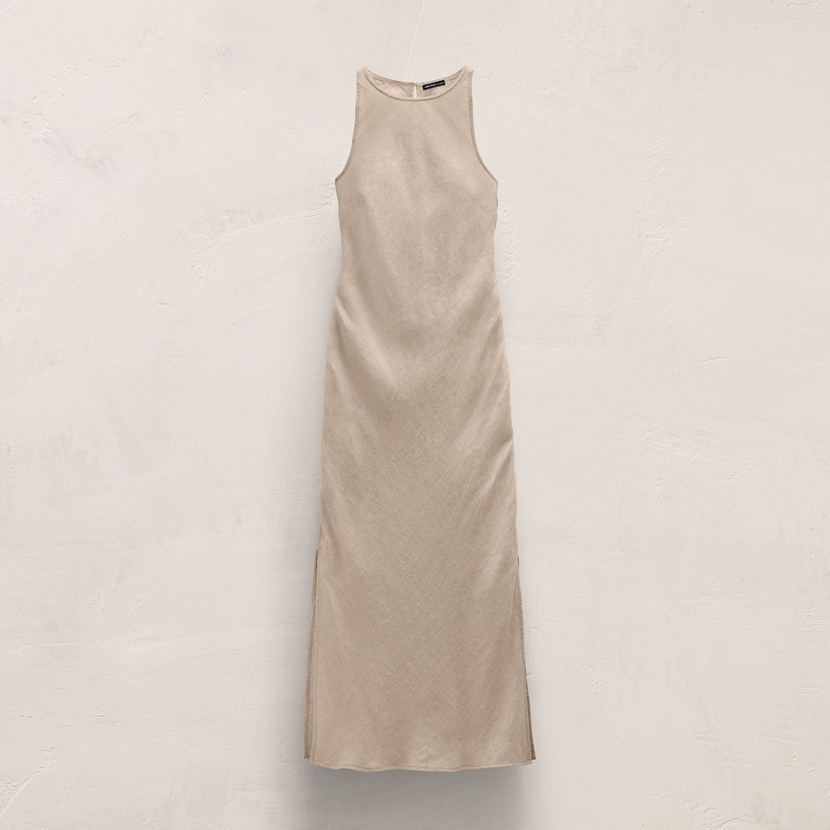 Linen Halter Maxi Dress in Stone | James Perse Los Angeles