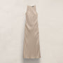 Linen Halter Maxi Dress in Stone | James Perse Los Angeles
