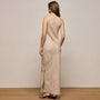 Linen Halter Maxi Dress in Stone | James Perse Los Angeles