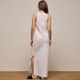 Linen Halter Maxi Dress in White | James Perse Los Angeles
