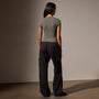 Double Front Short Sleeve Deep V Tee in Palm | James Perse Los Angeles