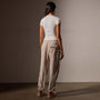 Stretch Lotus Deep V Short Sleeve Tee in White | James Perse Los Angeles