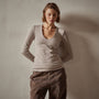 Stretch Lotus Deep V Tee in Nude | James Perse Los Angeles