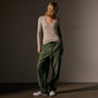 Stretch Lotus Deep V Tee  in Tan | James Perse Los Angeles