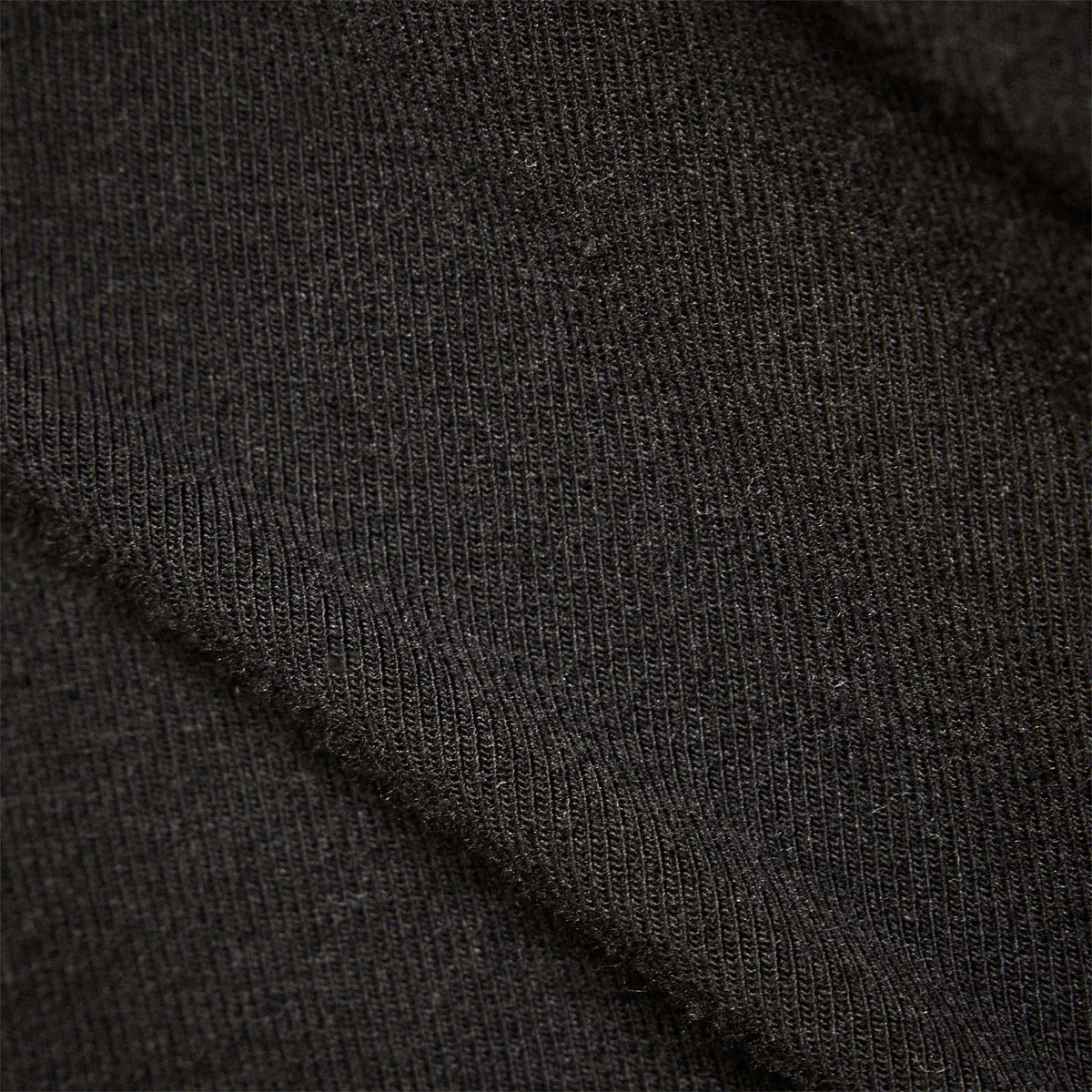 Stretch Rib Funnel Neck Long Sleeve Top in Black | James Perse Los Angeles