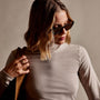 Stretch Lotus Turtleneck in Nude | James Perse Los Angeles