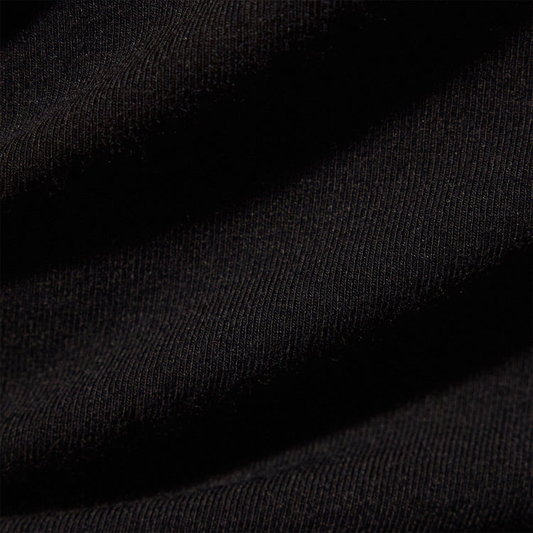 Lotus Sretch Rib Short Sleeve Sport Tee in Black | James Perse Los Angeles