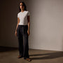 Stretch Lotus Rib Short Sleeve Sport Tee in White | James Perse Los Angeles