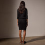 Lotus Stretch Rib Pencil Skirt in Black | James Perse Los Angeles