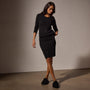 Lotus Stretch Rib Pencil Skirt in Black | James Perse Los Angeles