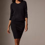 Lotus Stretch Rib Pencil Skirt in Black | James Perse Los Angeles
