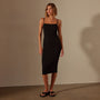 Lotus Rib Cami Dress in Black | James Perse Los Angeles