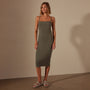 Lotus Rib Cami Dress in Palm | James Perse Los Angeles