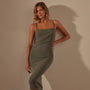 Lotus Rib Cami Dress in Palm | James Perse Los Angeles