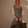 Lotus Rib Cami Dress in Palm | James Perse Los Angeles