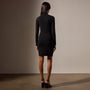 Stretch Lotus Mock Neck Dress in Black | James Perse Los Angeles
