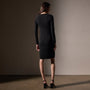 Stretch Lotus Open Neck Dress  in Black | James Perse Los Angeles