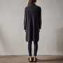 Rib Shawl Open Cardigan in Black | James Perse Los Angeles