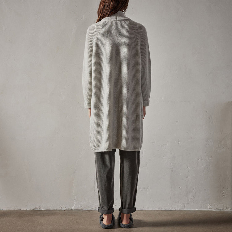 Rib Shawl Open Cardigan in Mist | James Perse Los Angeles