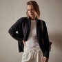 Cashmere Shawl Collar Relaxed Cardigan in Black | James Perse Los Angeles